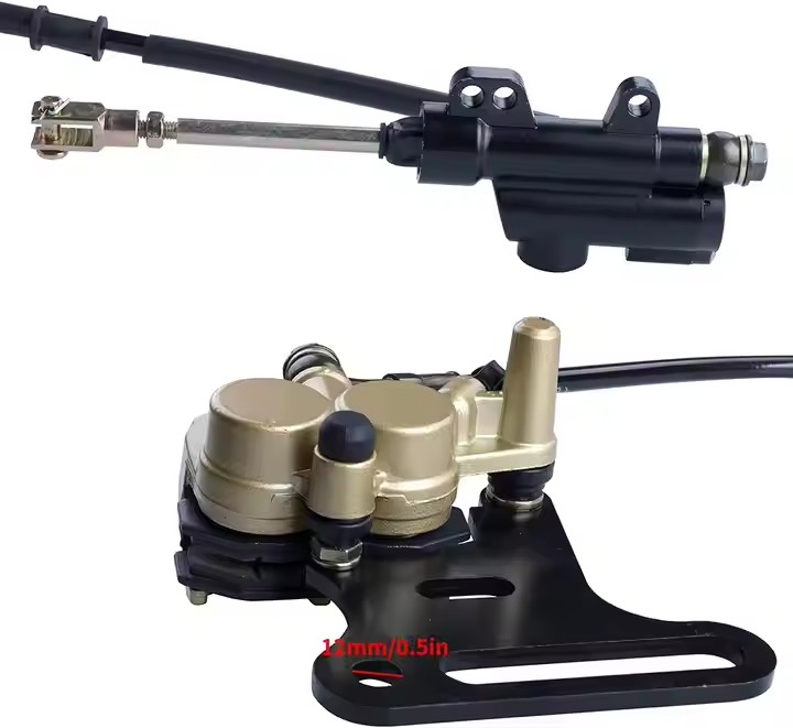 12mm Rear Disc Hydraulic Brake Master Cylinder Caliper Compatible with 70cc 90cc 110cc 125cc 140cc 1