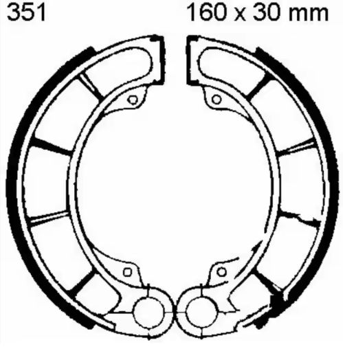 Brake Shoes for Honda Rancher 350 TRX 350 Foreman 400 Rancher 420 Foreman 450