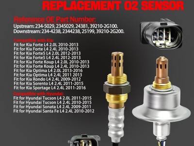 2Pcs Oxygen O2 Sensor 234-5029 234-4238, Automotive Replacement 02 Sensors Compatible with Hyundai/Tucson/Sonata/Santa Fepicture3