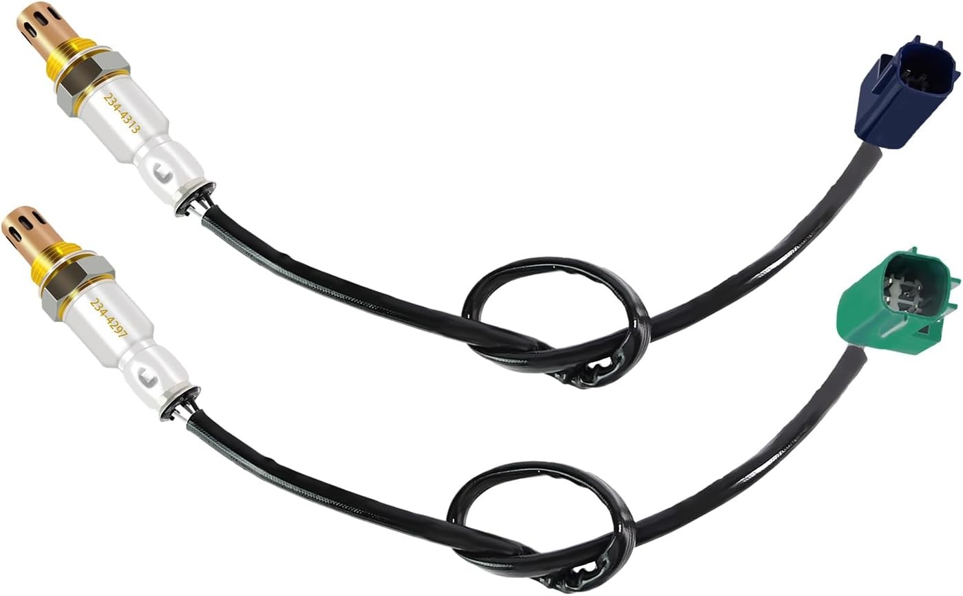 2Pcs Oxygen O2 Sensor 234-4297 234-4313, Automotive Replacement 02 Sensors Upstream Downstream Compatible with Nissan