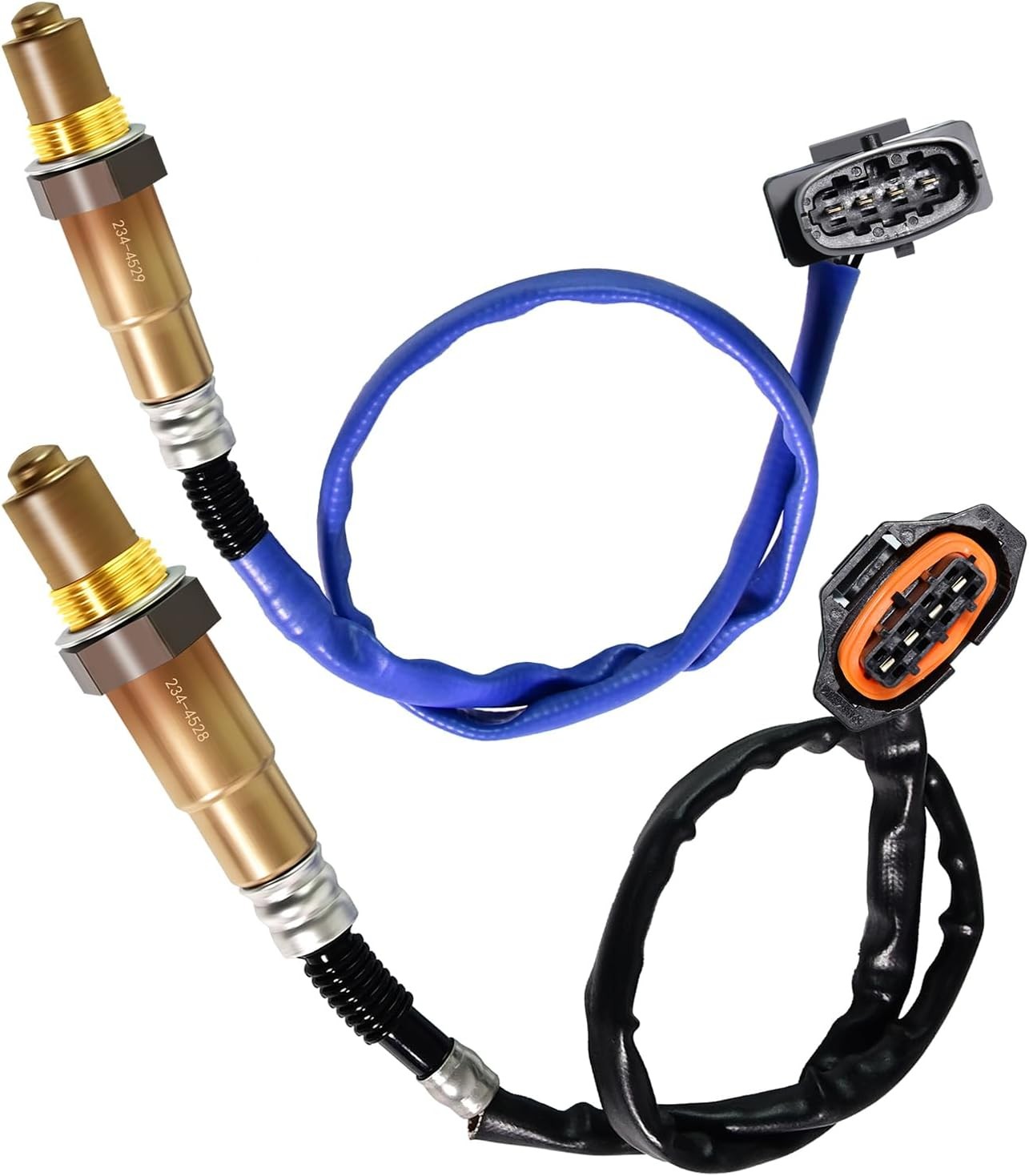 2Pcs Oxygen O2 Sensor 234-4528 234-4529, Automotive Replacement 02 Sensors Compatible with Chevrolet