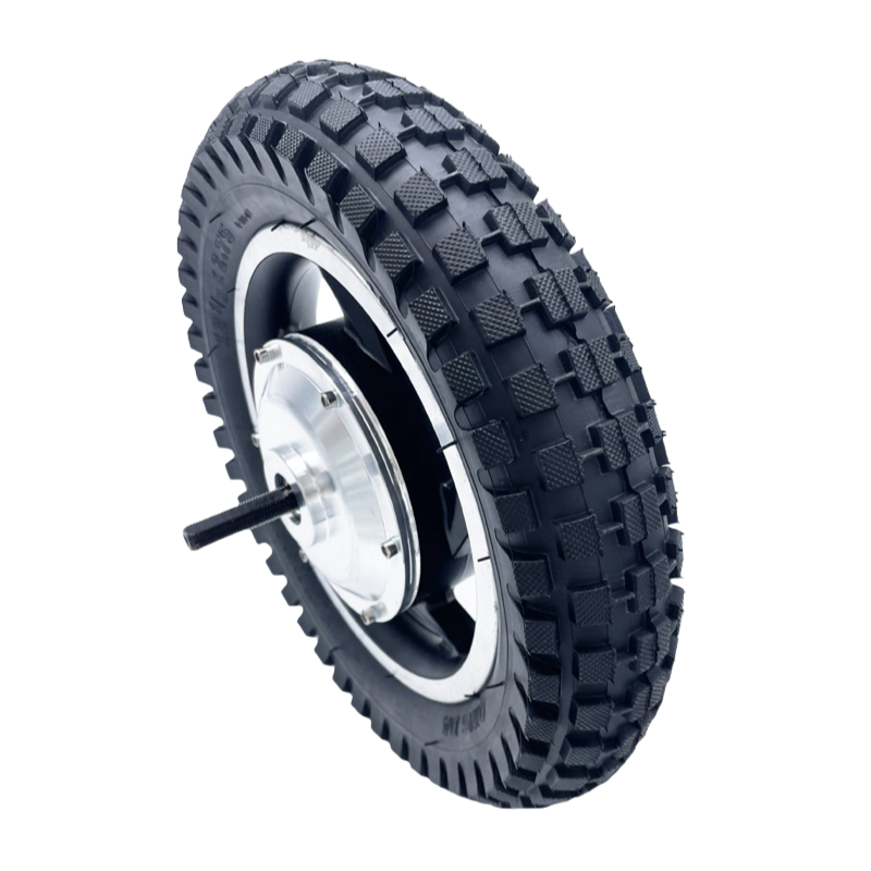 12 inch silver cover dual-axis hub motor off-road tires wheelchair car logistics transportation trolley brushless DC motor