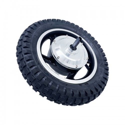 12 inch silver cover dual-axis hub motor off-road tires wheelchair car logistics transportation trolley brushless DC motorpicture2