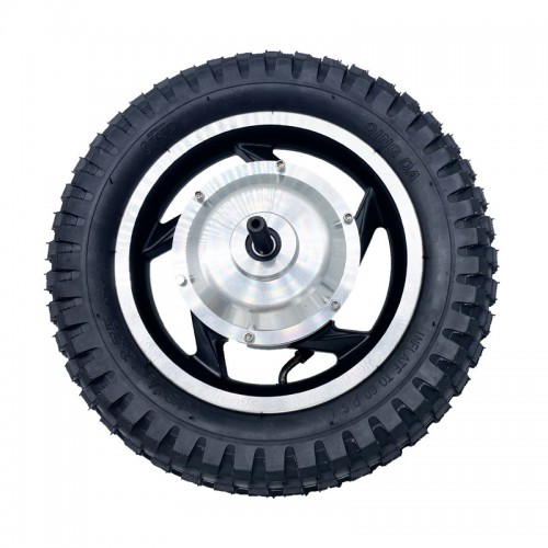 12 inch silver cover dual-axis hub motor off-road tires wheelchair car logistics transportation trolley brushless DC motorpicture3