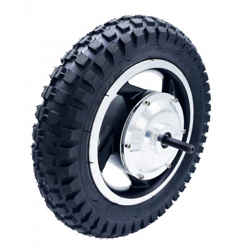 12 inch silver cover dual-axis hub motor off-road tires wheelchair car logistics transportation trolley brushless DC motorpicture4