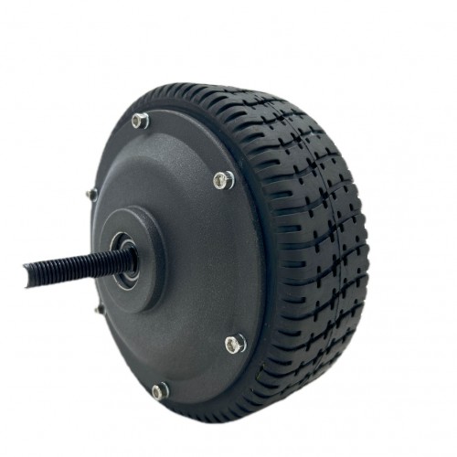 6 inch magnetic encoder motor 12V/48V DC brushless motor black cover dual axle hub motorpicture2