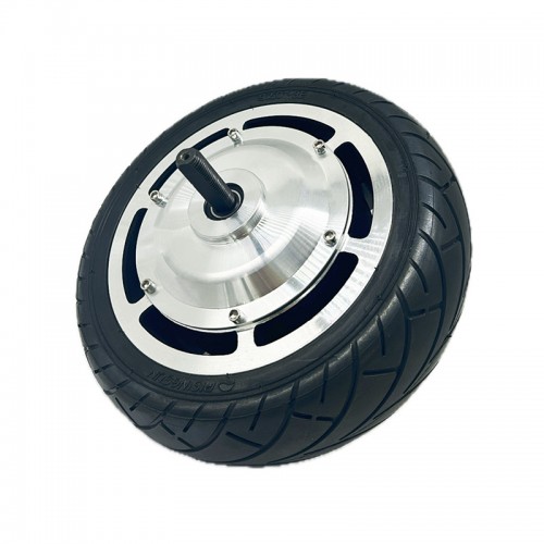 9.5 inch hub motor dual axle silver cover 48V DC brushless mobility scooter electric car mutepicture3