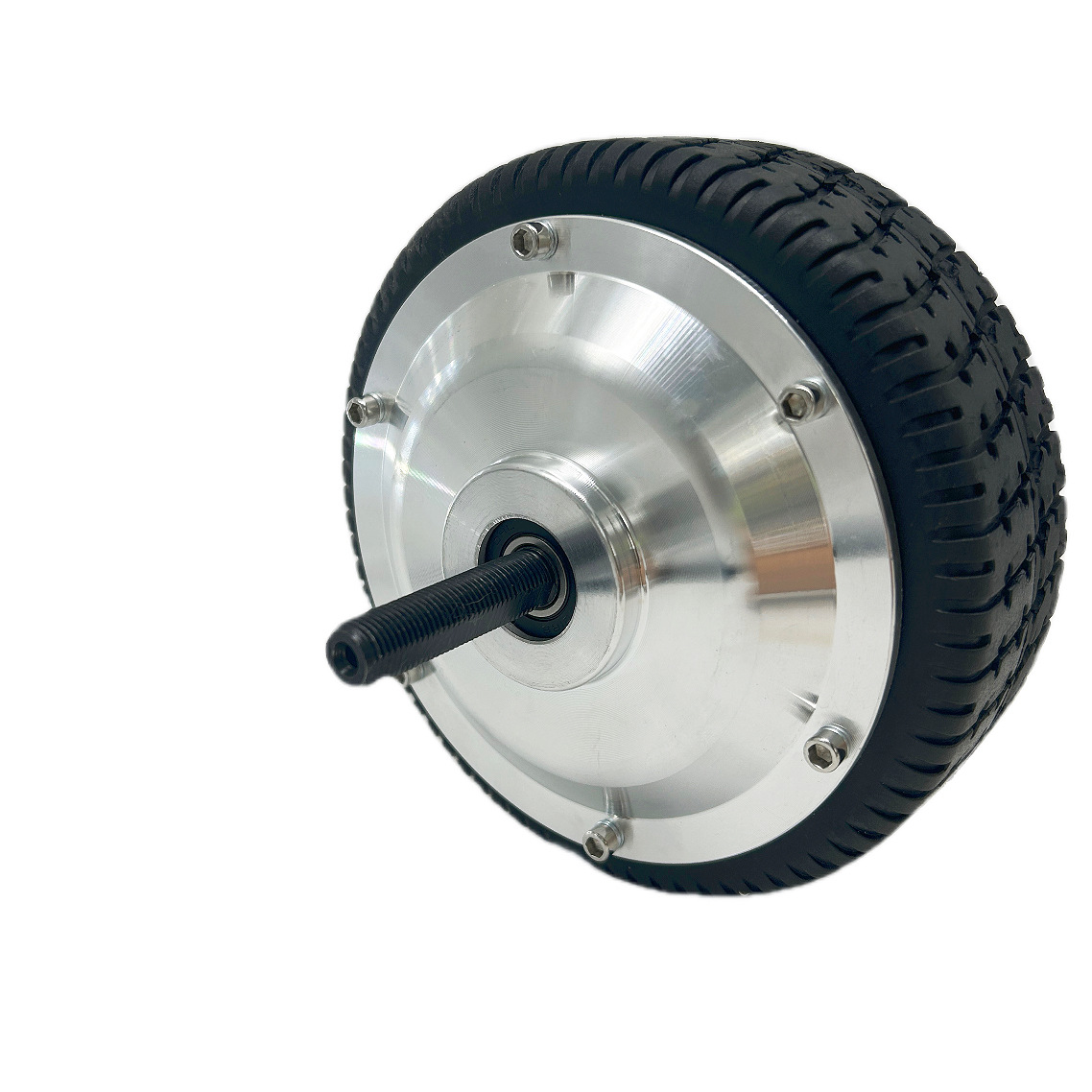 6 inch silver cover dual axle hub motor 12V/48V DC brushless motor magnetic encoder motor