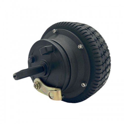 6 inch black cover dual shaft drum brake motor 12V/48V brushless DC motor electric car wheel motor