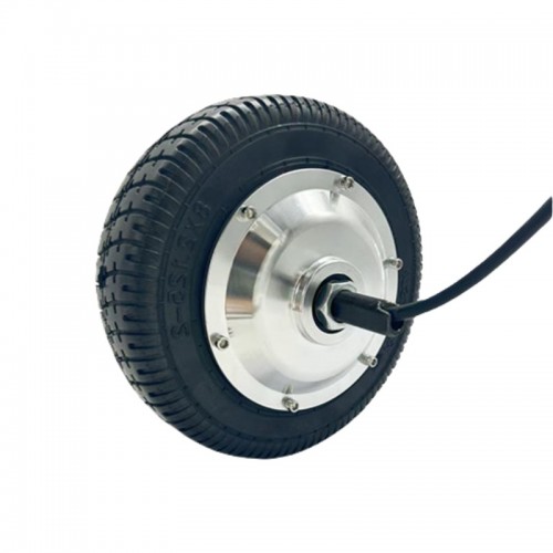 Chassis robot motor 8 inch encoder 12V/24V/36V brushless DC silver cover wheel motor