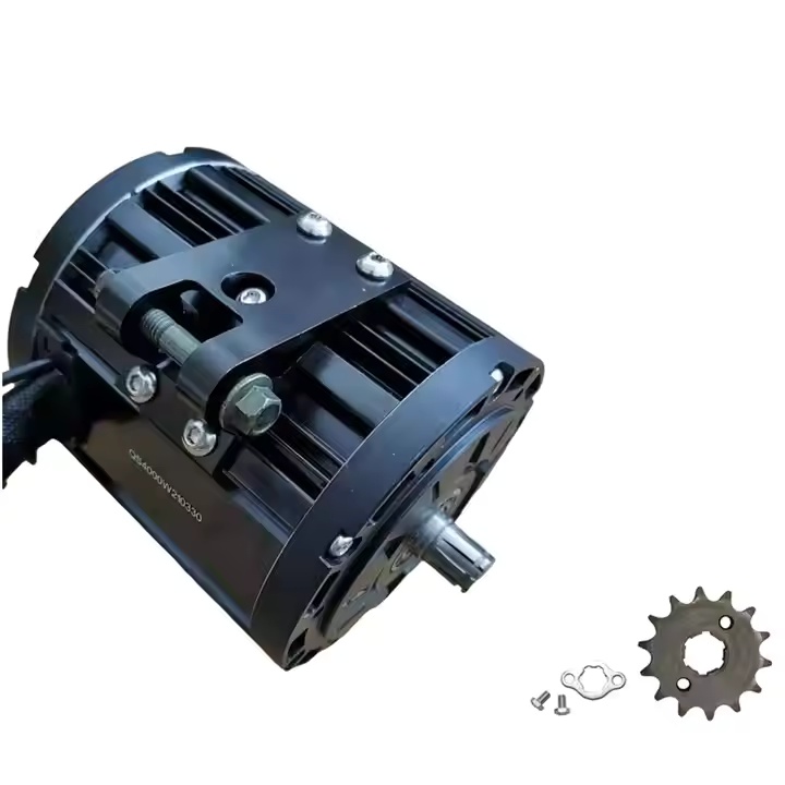 72V 110KMH Three Phase Electric Scooter Motor 138 90H 4000W V1 Pmsm With Sprocket