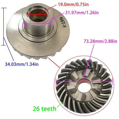 Reverse Gear Set for Yamaha Parsun Hidea 40HP 40X 66T 66T-45551-00/01 Pinion & 66T-45560-00/01 Forward & 66T-45571-00/01 66T-45570-00/01picture4
