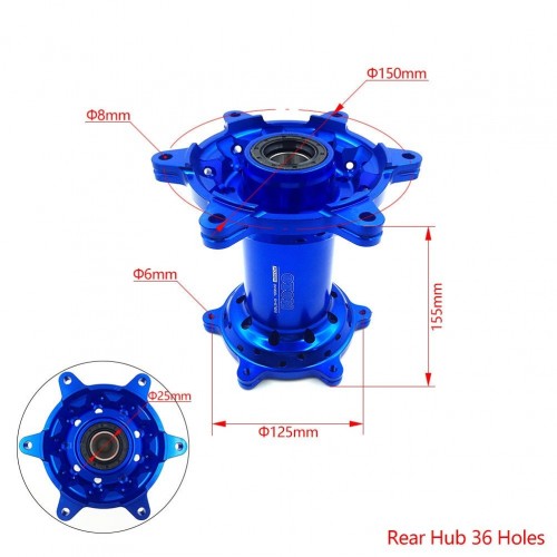 Motorcycle CNC Front Rear Wheel Hub 36 Holes Rims Spokes for KTM SX XC HUSQVARNA FC TC GASGAS MC EXpicture5