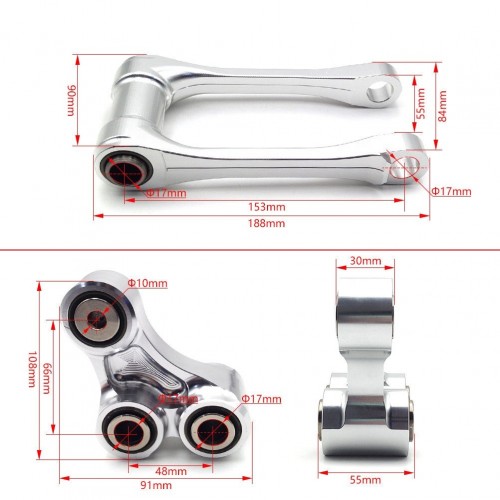 Motorcycle Rear Suspension CNC Linkage Arm Swingarm Pull Rod Triangle Lever for KTM HUSQVARNA GASGAS SX SXF XC XCF A46004083044  A46004080044picture4