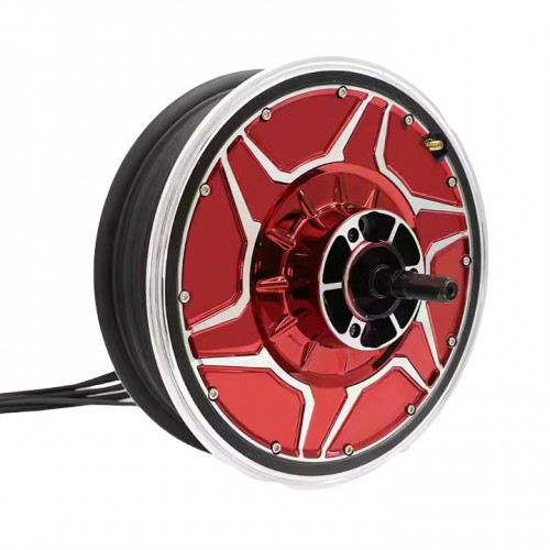 QSMOTOR 12 inch 6000W 268 50H V5 80-120kph Electric Motorcycle Hub Motorpicture2