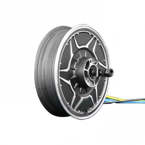 QSMOTOR 12 inch 6000W 268 50H V5 80-120kph Electric Motorcycle Hub Motorpicture4