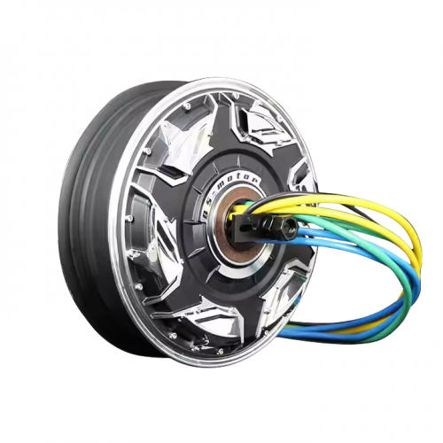 QSMOTOR 12 inch 6000W 268 50H V5 80-120kph Electric Motorcycle Hub Motorpicture5