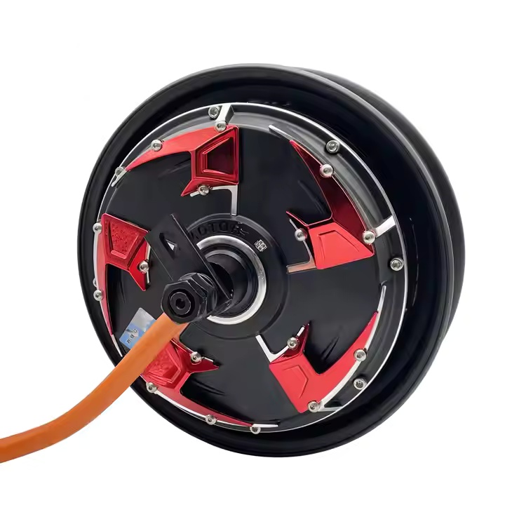 QSMOTOR 10 inch 4000W 205 V4 48V - 96V BLDC Hub Motor Electric Scooter Motorpicture1