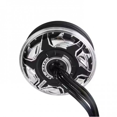 QSMOTOR 12 inch 9000W 268 60H V5 80-120kph Electric Motorcycle Hub Motorpicture2