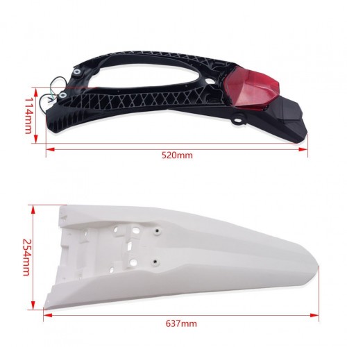 Electric Dirt Bike Off-road Rear Fender Tail Light Taillight Bracket License Plate Light for KTM For KTM Freeride E-SM 2016 Freeride E-XC 2015-2018picture3